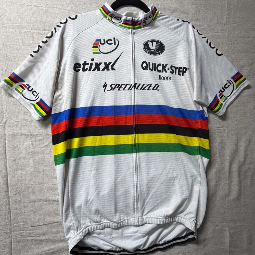 Vermarc Quick-Step Floors World Champion Cycling Jersey White